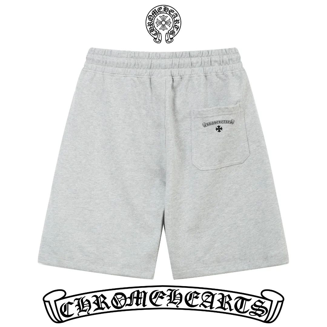 P230 top version, different currencies) ✨ Chrome hearts/Chrome hearts SS show style Slim-fitting lines simple printed letter Logo trendy shorts for men and women Compatible with all body types Black and white drawstring design on the waist elastic band Customized drawstring pockets with diagonal pocket design on both sides There is also a small pocket on the back Color: black gray Size S-XL